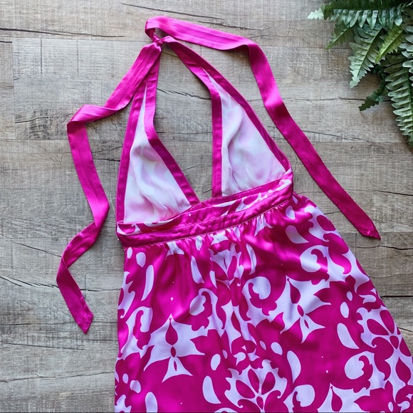 Banana Republic Pink & White Maxi Halter Dress - Picture 5 of 8